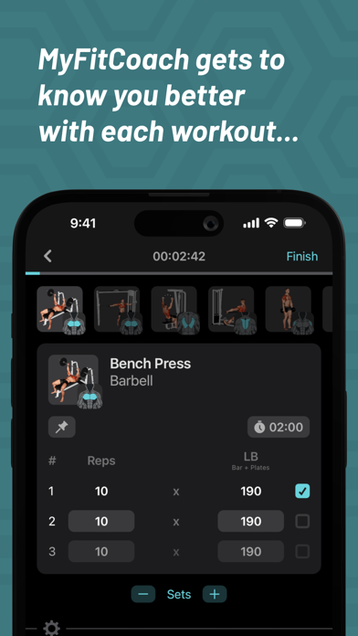 MyFitCoach Gym Workout Planner Screenshot