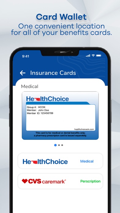 HealthChoice Benefits Screenshot