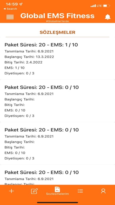 Global EMS Fitness Screenshot