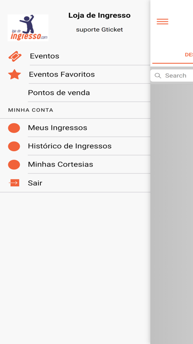 Loja de Ingresso Screenshot