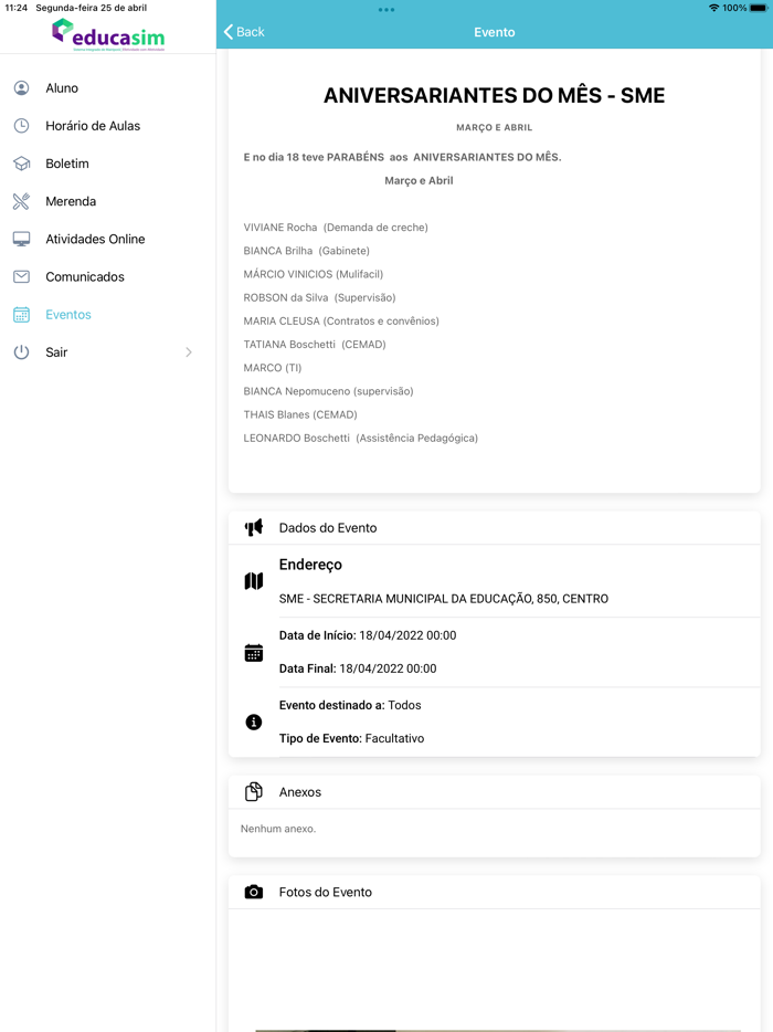 EducaSim Portal do Aluno