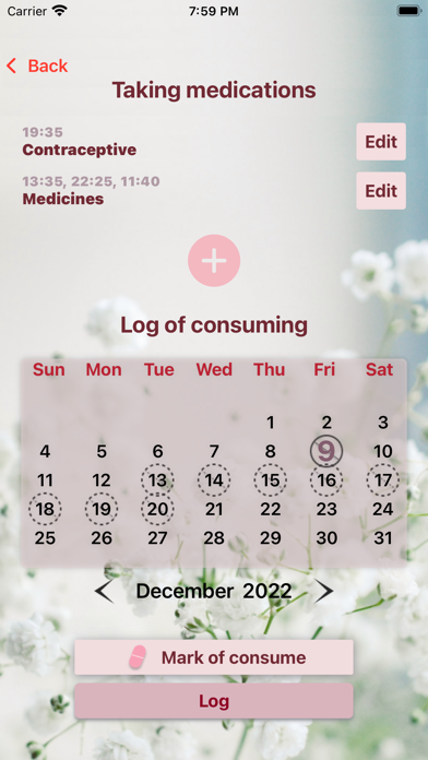 Female Cycle Period Calendar Screenshot