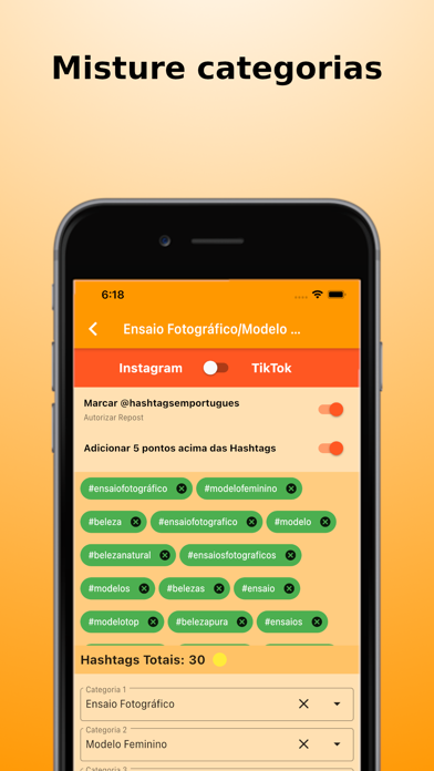 Hashtags em Português Pro Screenshot