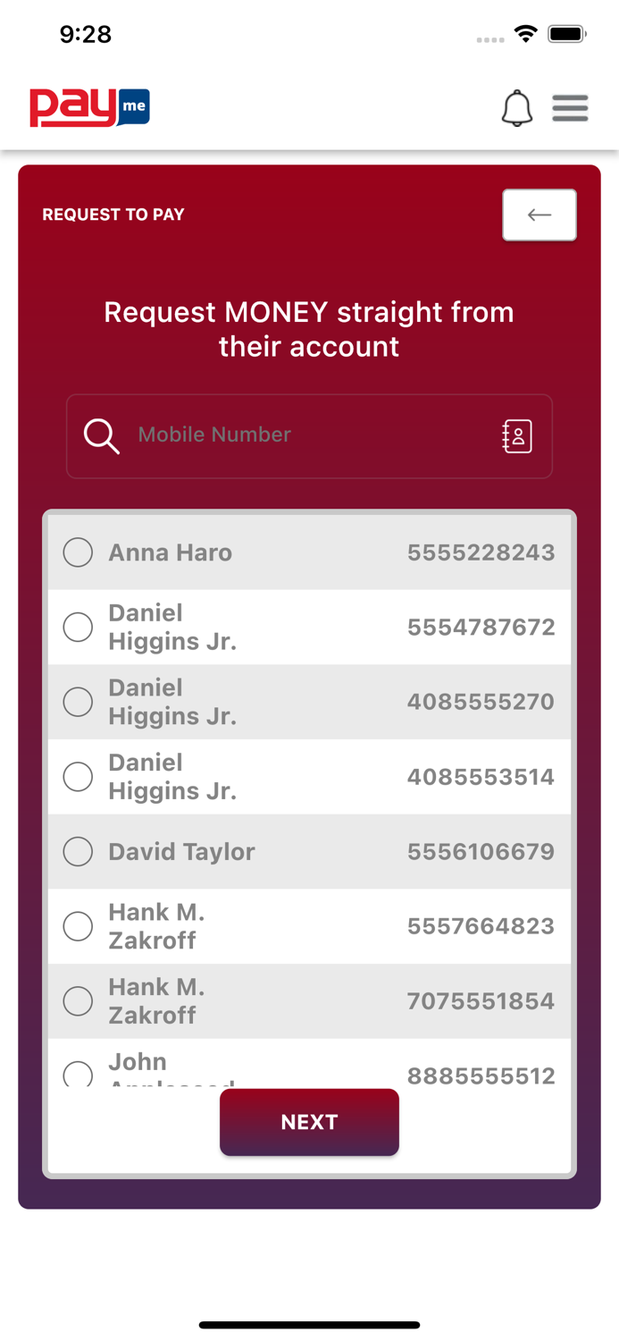 PayMe - Request to Pay