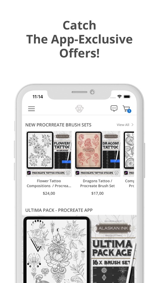 #1. AlaskanInk : Procreate Tattoo (iOS) 由: ALASKAN INK LTD