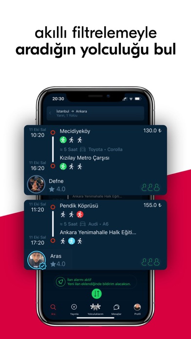 Jurnal: yolculuk paylaşımı Screenshot