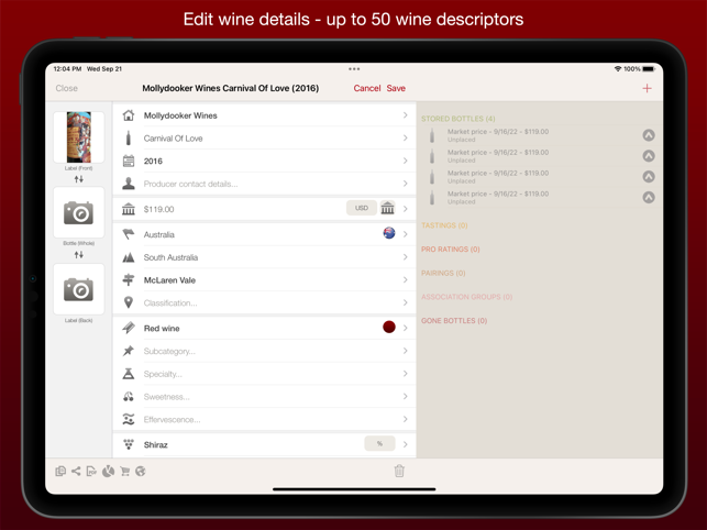 ‎VinoCell - wijnkeldermanager Screenshot
