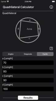quadrilateral calculator iphone screenshot 2