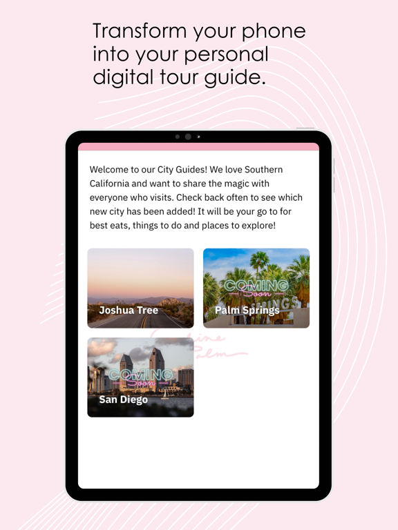 Sunshine and Palm Adventures iPad screenshot 1 - Travel app