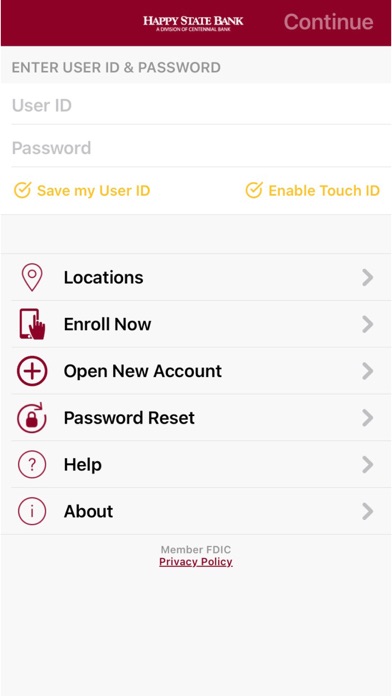 Happy State Bank Mobile Screenshot