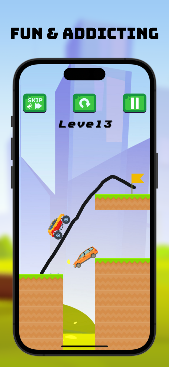 Draw The Bridge Race Car Game