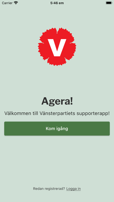 Agera – Vänsterpartiets app Screenshot