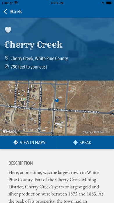 Nevada Historical Markers Screenshot