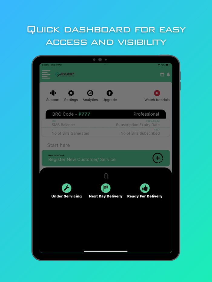 RAMP Garage- Workshop Software