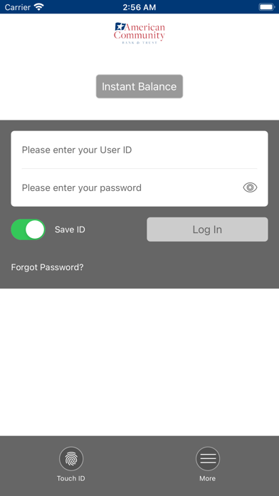 American Community Bank Screenshot