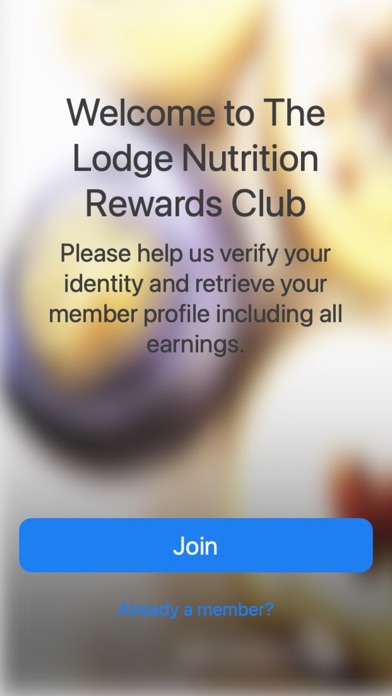 The Lodge Nutrition Rewards Screenshot