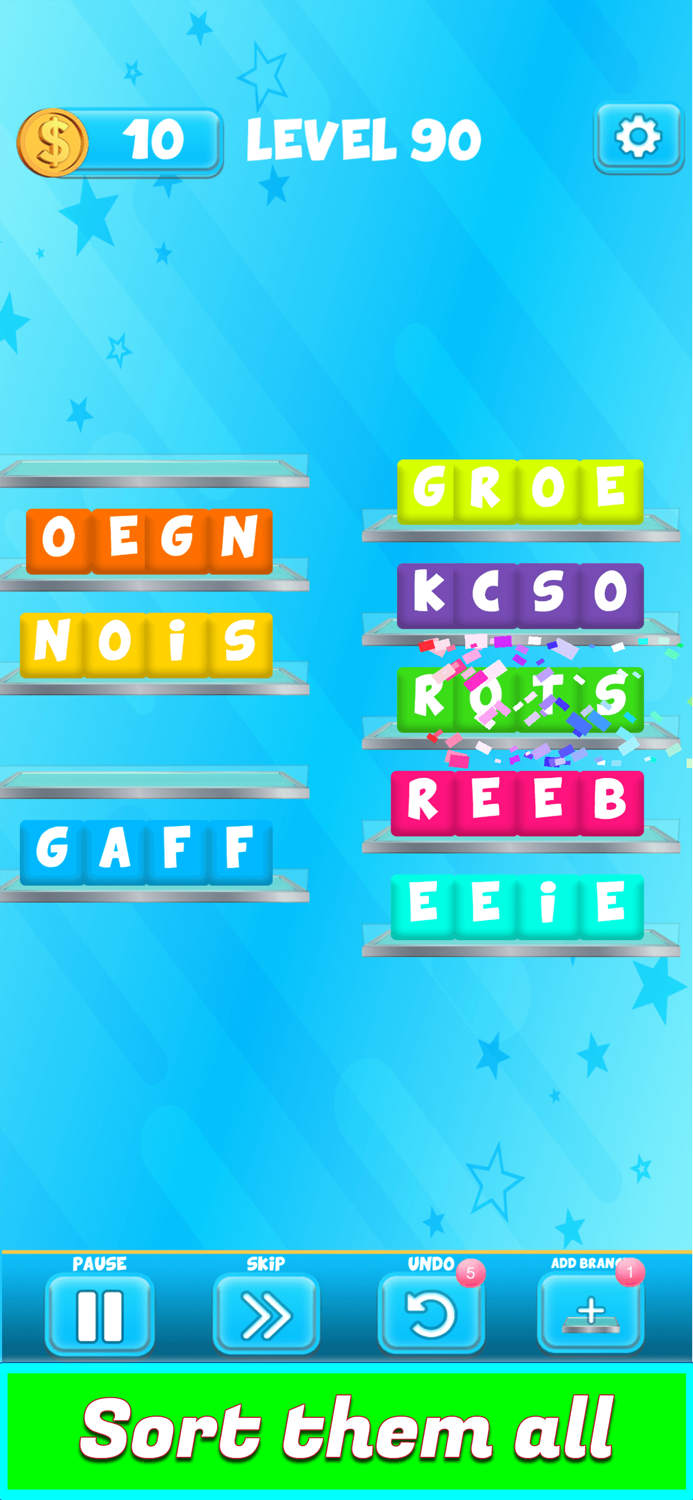 Word Search Letter Sorting Puz