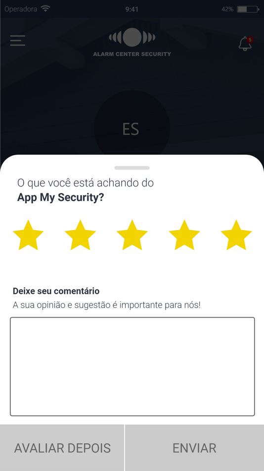#5. Alarm Center (iOS) Podle: ELMO SERVICE INSTALACOES E COMERCIO LTDA