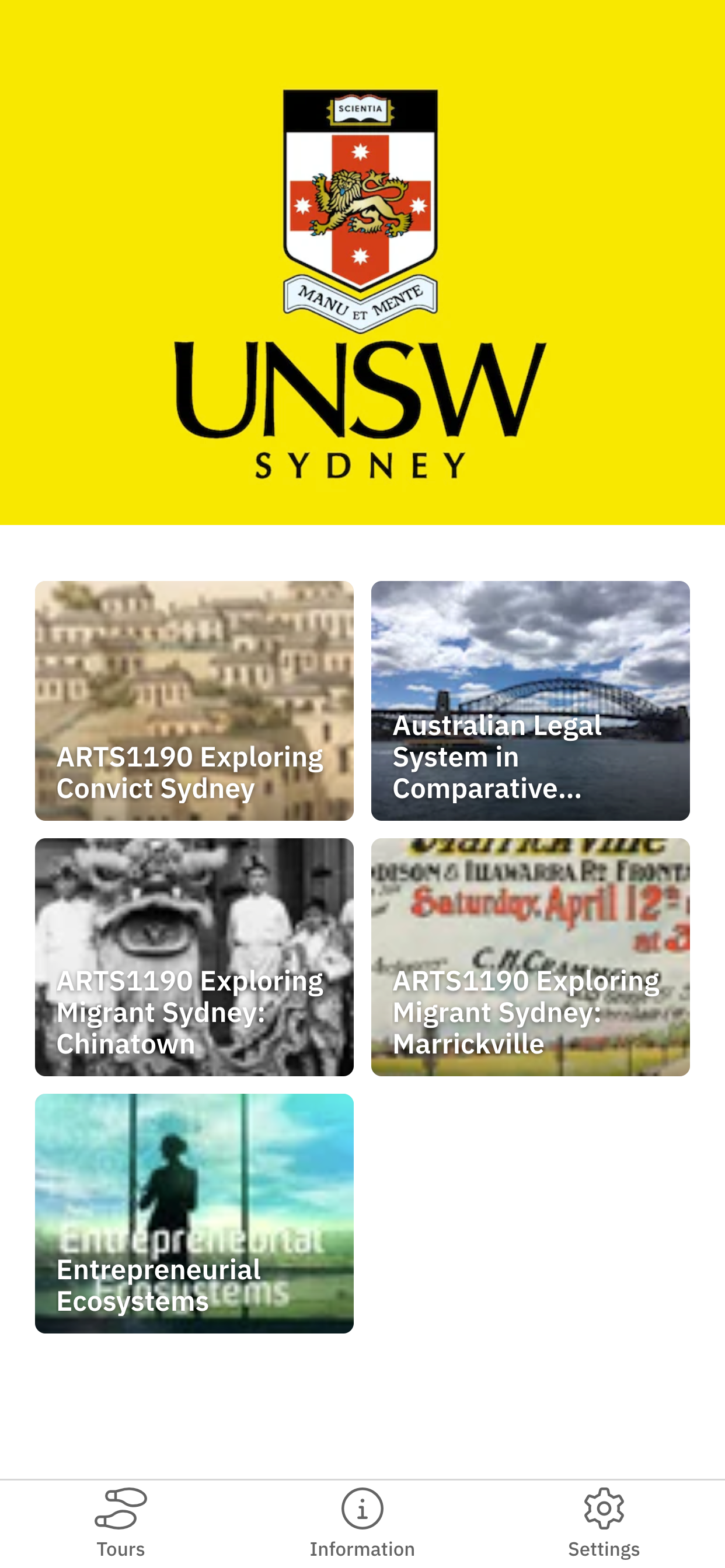 UNSW Walking Tours