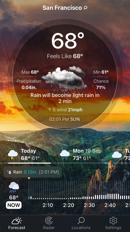 #1. Weather Live° - Local Forecast (iOS) 由: Mosaic S.r.l.