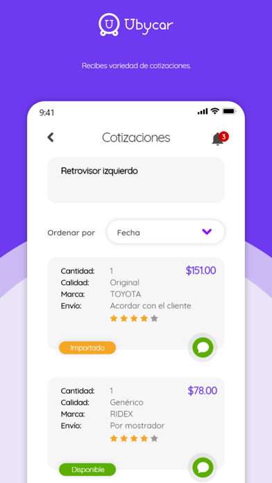 Ubycar: Repuestos de Vehículos Screenshot