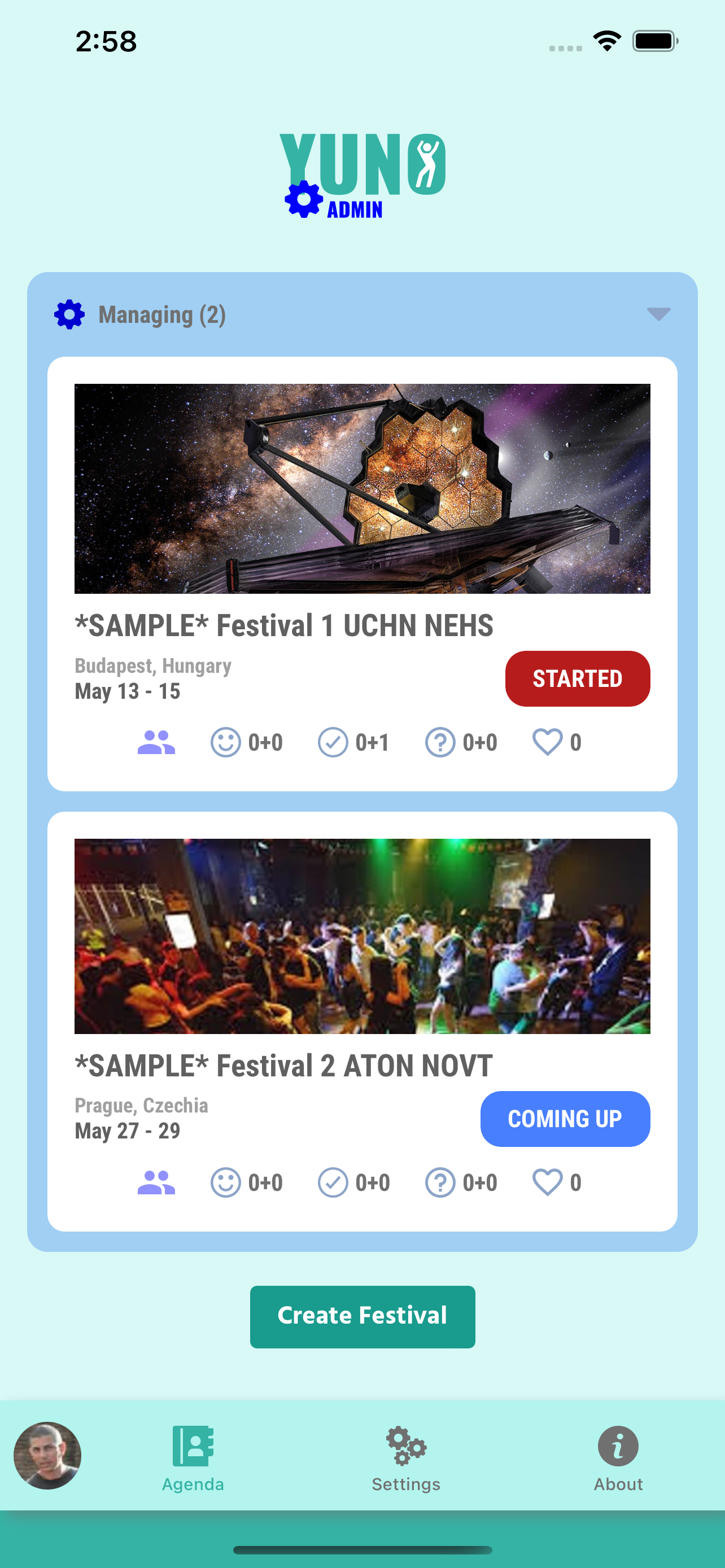 YUNO Admin App