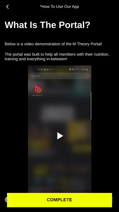 My Fitness Mentor Screenshot