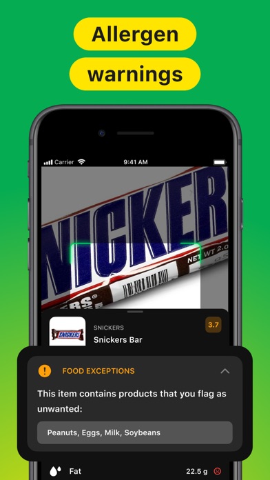 Food scanner: gluten, allergen Screenshot