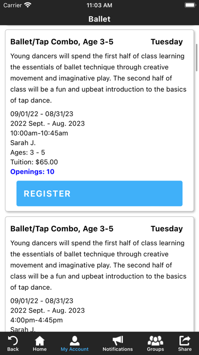 Flex Performing Arts Screenshot