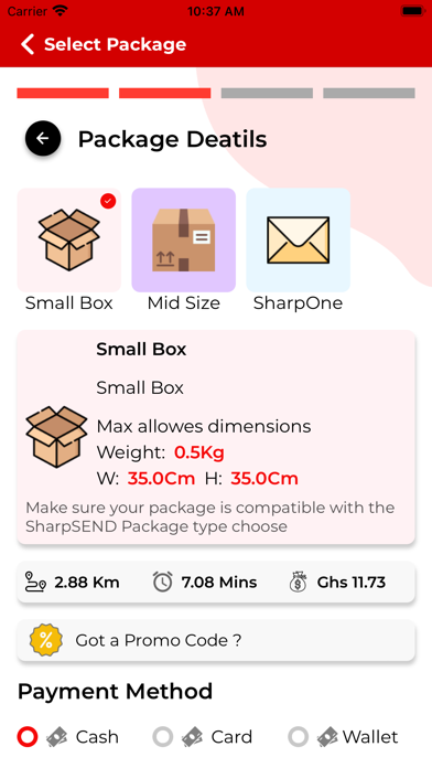 SharpEx: Food Packages & More. Screenshot