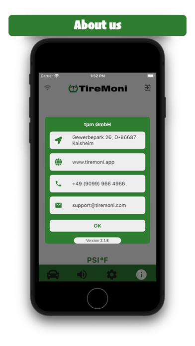 TireMoni BLE-tpms Screenshot