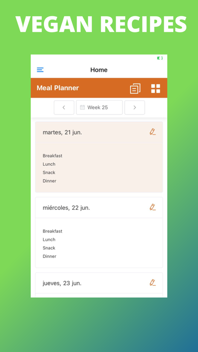 Vegan Recipes App Screenshot