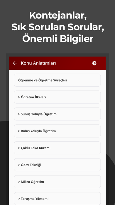 Uzman Öğretmenlik Sınavı Pro Screenshot