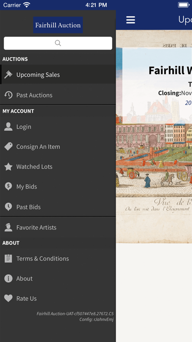 Fairhill Auction Screenshot