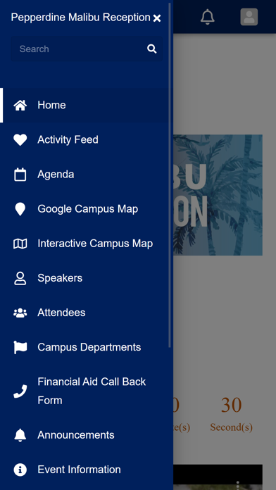 Pepperdine Malibu Reception Screenshot