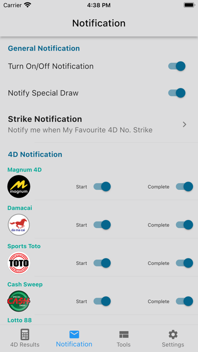 4D King V2 Live 4D Results Screenshot