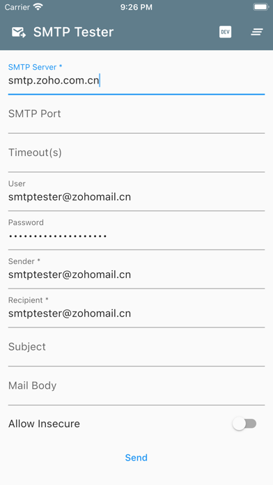 SMTPTester - Test smtp serviceのおすすめ画像1