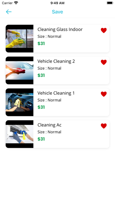 Cleaning Service App Screenshot