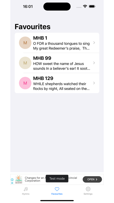 Methodist Hymn Book (MHB) Screenshot