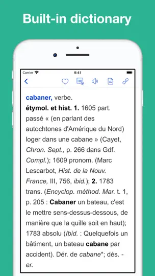 Capture d'écran de French Etymological Dictionary sur iPhone 4