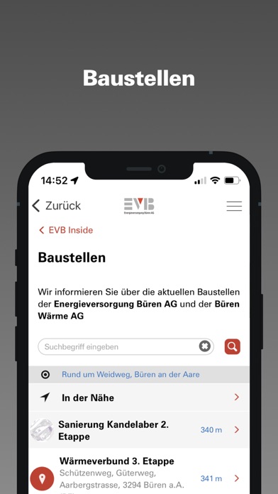 Energieversorgung Büren AG Screenshot