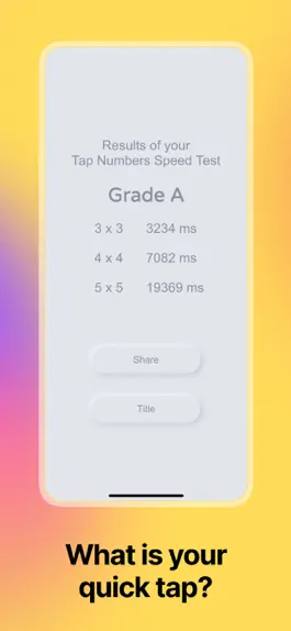 Game screenshot Tap Numbers Speed Test apk
