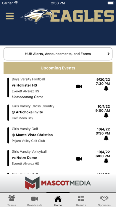 Everett Alvarez Athletics Screenshot