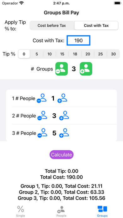 Bill Divvy - Tip & Total Screenshot
