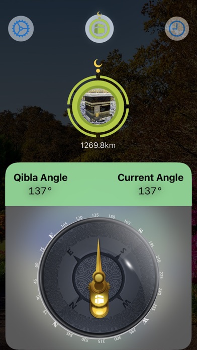 Screenshot #1 pour Qibla-AR + Prayer Times