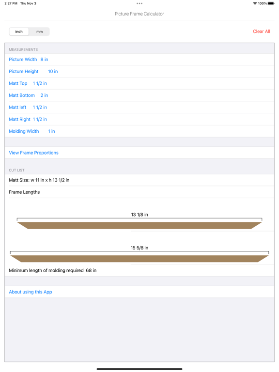 Screenshot #4 pour Picture Frame Calculator