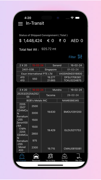App screenshot