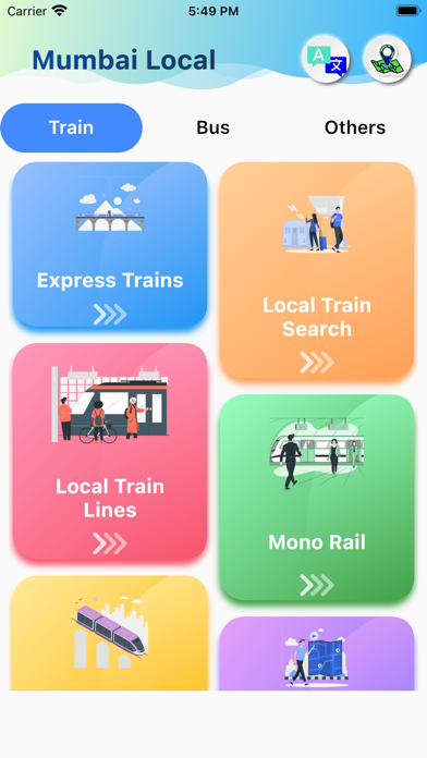 Mumbai Local Train & Bus Route Screenshot