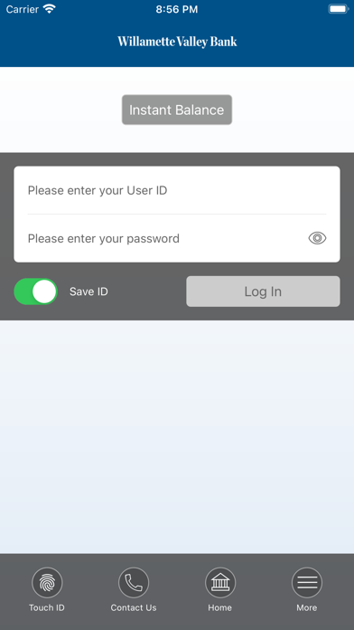 Willamette Valley Bank Mobile Screenshot
