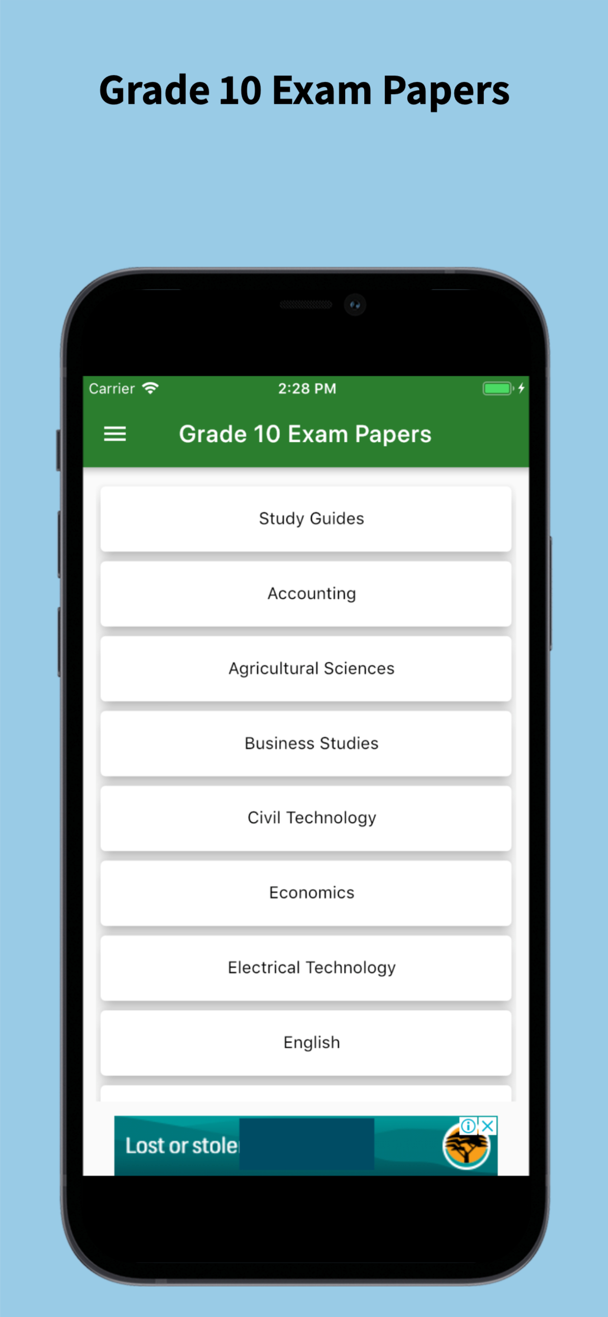 Grade 10 Exam Papers